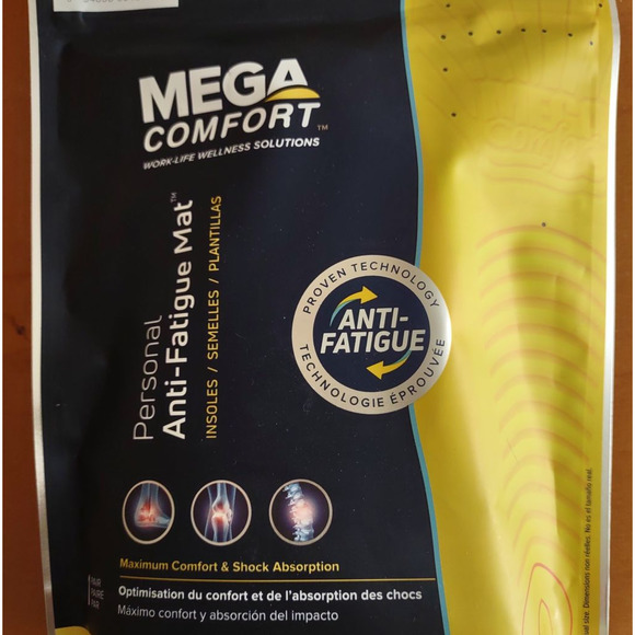 MEGAComfort Personal AntiFatigue Mat Memory Foam Insole Men 8/9 Ladies 10/11 - Picture 4 of 7
